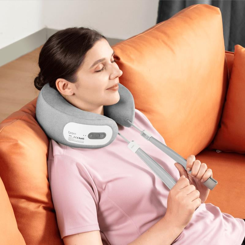 iNeck3 Pro Electric Neck Massager – Shiatsu Pillow with Heat, Deep Tissue Kneading & App Control, Portable & Lightweight for Travel, Home & Office Relaxation