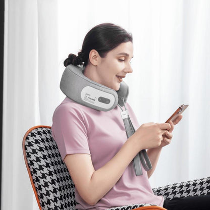 iNeck3 Pro Electric Neck Massager – Shiatsu Pillow with Heat, Deep Tissue Kneading & App Control, Portable & Lightweight for Travel, Home & Office Relaxation