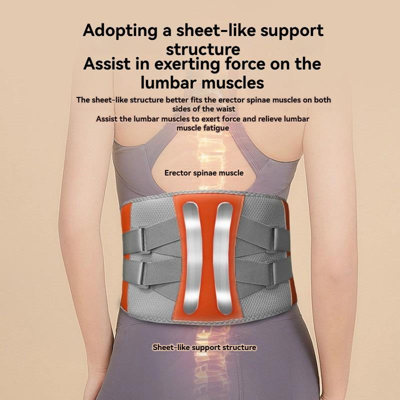 Upgraded Wireless Waist Massager – 5 Heating Levels, 3 Vibration Modes, Red Light Therapy, Lumbar Support, USB Rechargeable, Cordless (Grey/Blue)