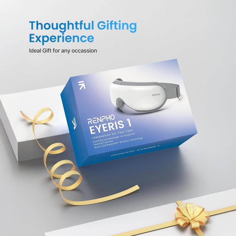 RENPHO Eyeris 1 Heated Eye Massager – Smart Eye Mask with Bluetooth & Daily Relaxation for Eye Strain Relief