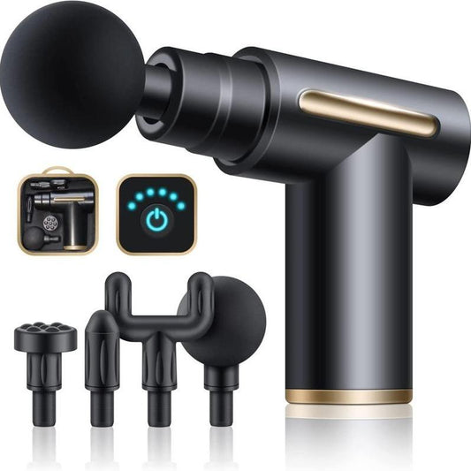 Ultra-Quiet Portable Massage Gun with 6 Speeds & Attachments