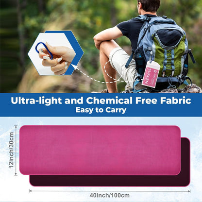 4 Packs Cooling Towel (40"X12") by , Ice Towel, Soft Breathable Chilly Towel, Cooling Towels for Neck，Microfiber Towel for Yoga, Sport, Running, Gym, Workout, Camping