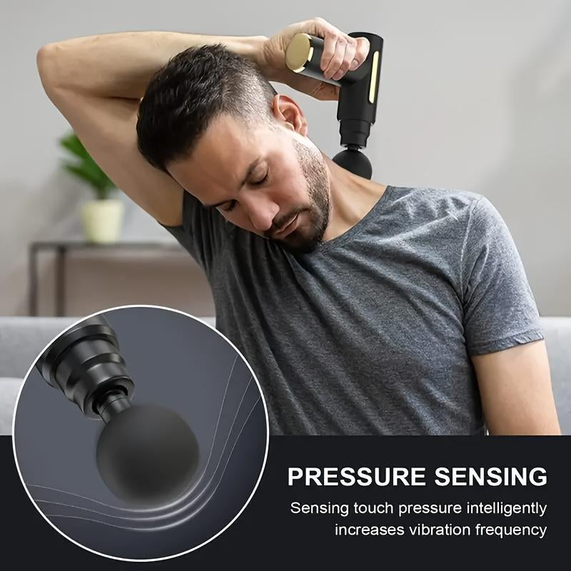 Ultra-Quiet Portable Massage Gun with 6 Speeds & Attachments