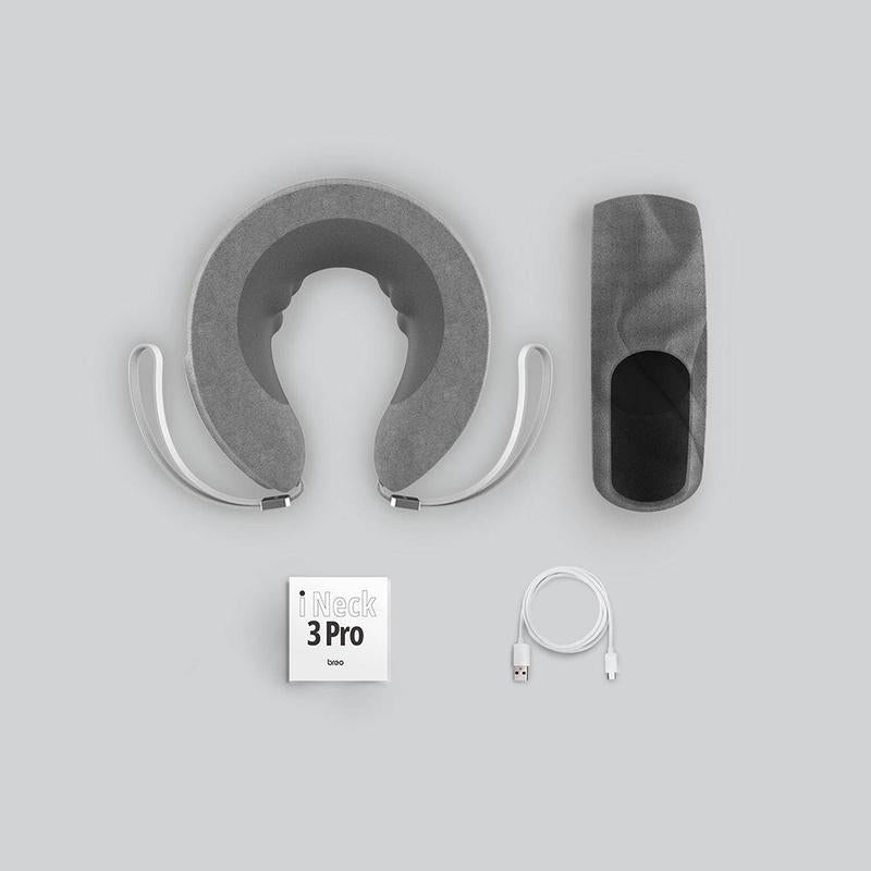 iNeck3 Pro Electric Neck Massager – Shiatsu Pillow with Heat, Deep Tissue Kneading & App Control, Portable & Lightweight for Travel, Home & Office Relaxation