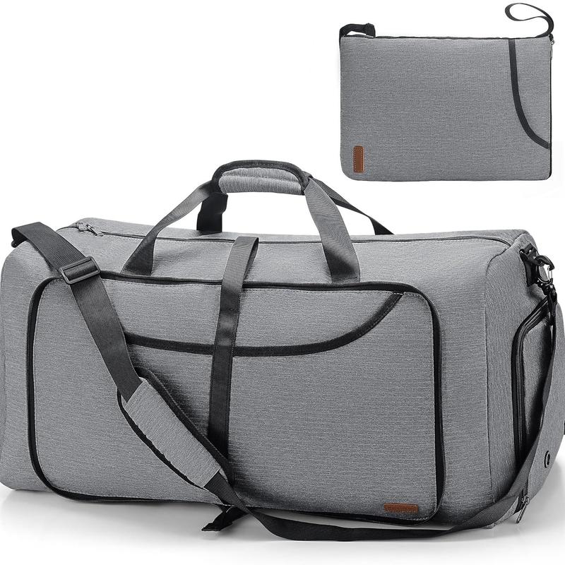 120L Foldable Waterproof Travel Duffel with Shoe Compartment (Gray)