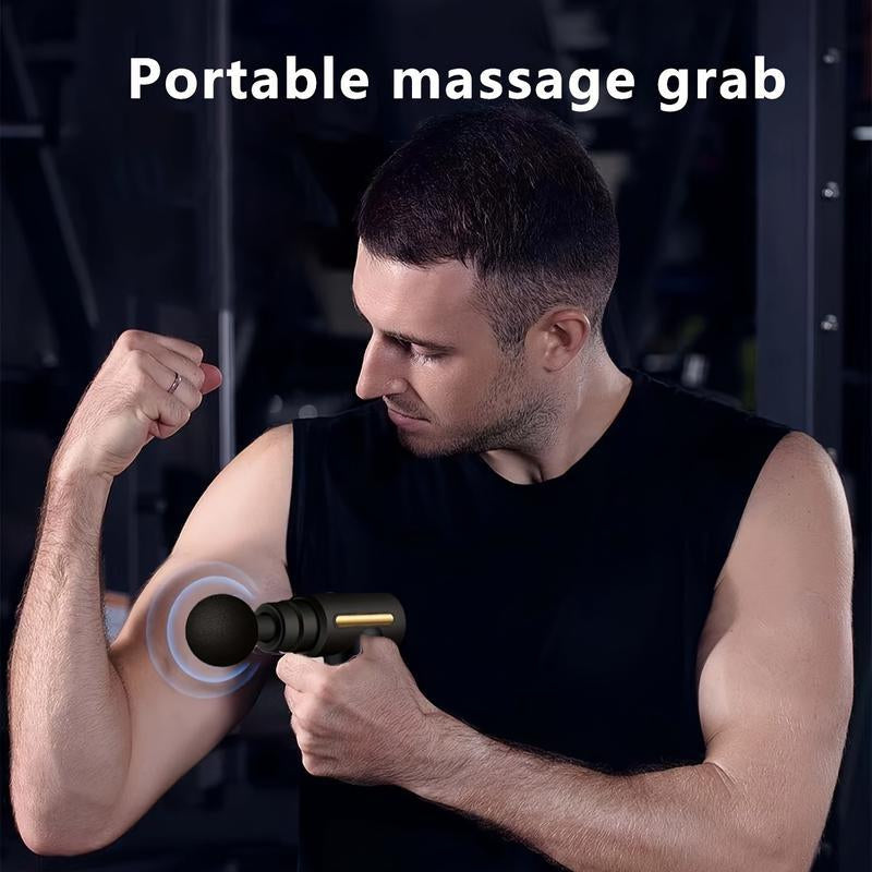 Ultra-Quiet Portable Massage Gun with 6 Speeds & Attachments