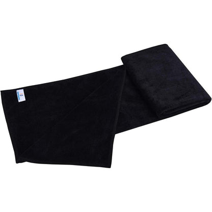 Microfiber Gym Sweat Towel Set for Men & Women Workout Fast Drying 2-Pack (Black + Grey) Cotton
