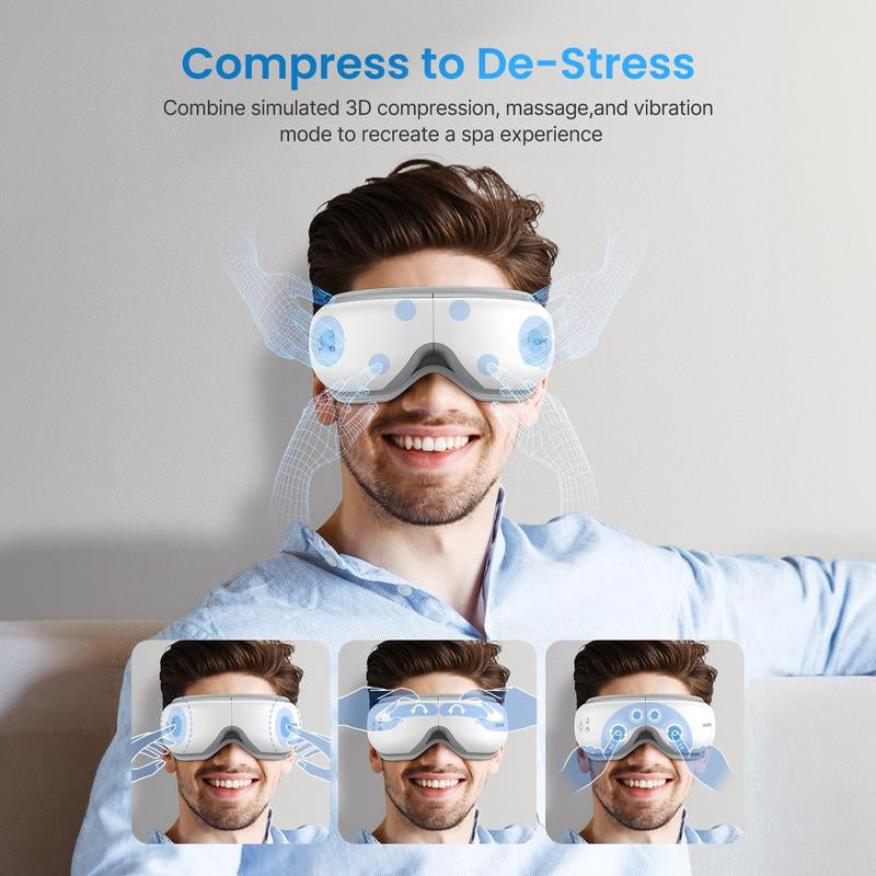 RENPHO Eyeris 1 Heated Eye Massager – Smart Eye Mask with Bluetooth & Daily Relaxation for Eye Strain Relief