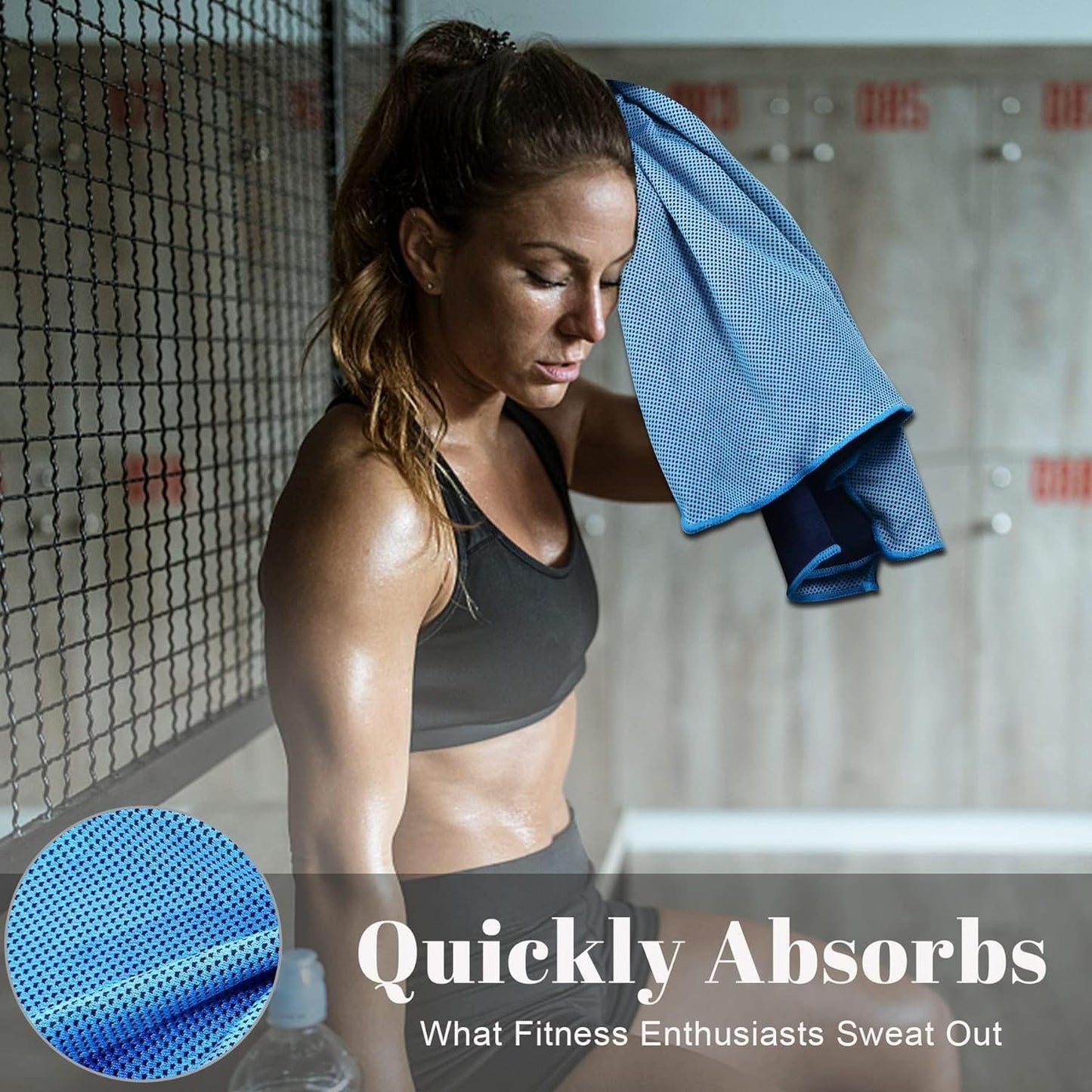 4 Packs Cooling Towel (40"X12") by , Ice Towel, Soft Breathable Chilly Towel, Cooling Towels for Neck，Microfiber Towel for Yoga, Sport, Running, Gym, Workout, Camping